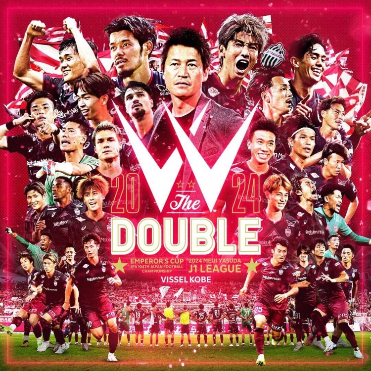 神戶奪冠紀錄：3名日本球員進球上雙，先進球的21場比賽不敗